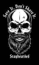 Staybearded® Hoodie - Save It Don’t Shave It (Skull) BACK PRINTED